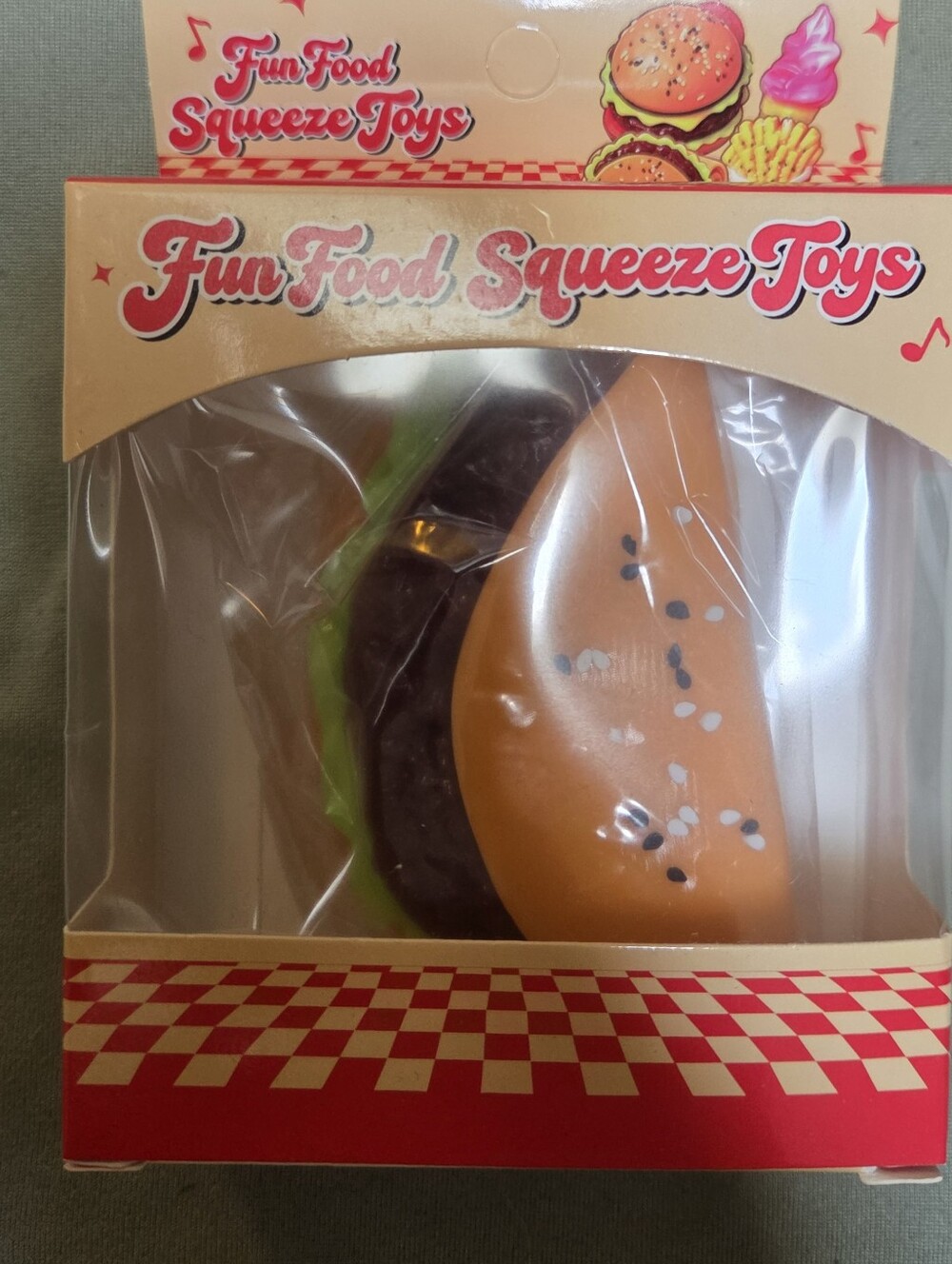 Burger Squishy - Brown & Green